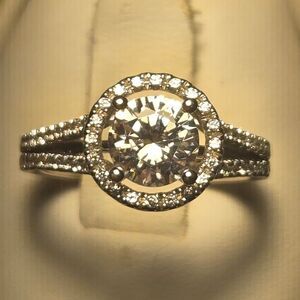 Romance Engagement Sterling Silver Ring Sz 6